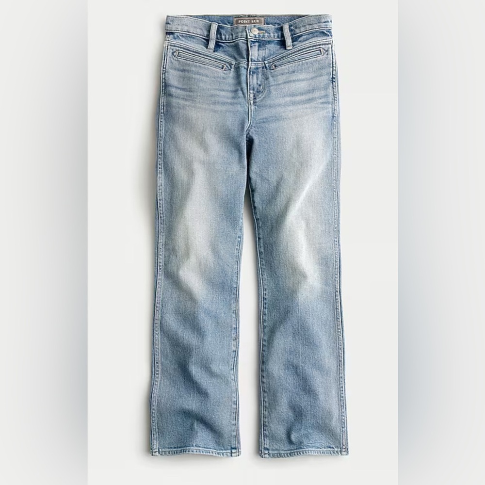 NWT J. Crew Point Sur Vintage kickout crop jean in Western Sky wash Size 27